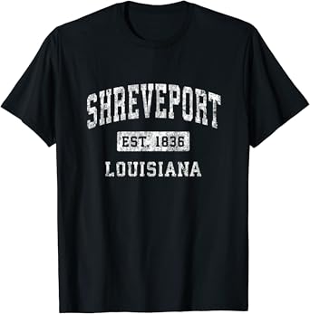 Amazon.com: Shreveport Louisiana LA Vintage Established Sports Design T-Shirt : Clothing, Shoes ...